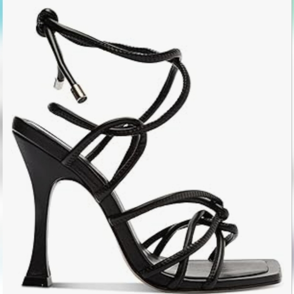 SCHUTZ Women's Toller Strappy High Heel Sandals in Black SZ 8.5 B NEW - Picture 2 of 12